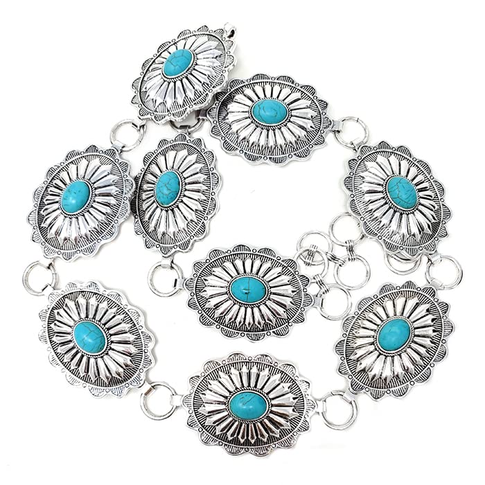 Emulily Western Concho Fashion Chain Belt Western Concho3