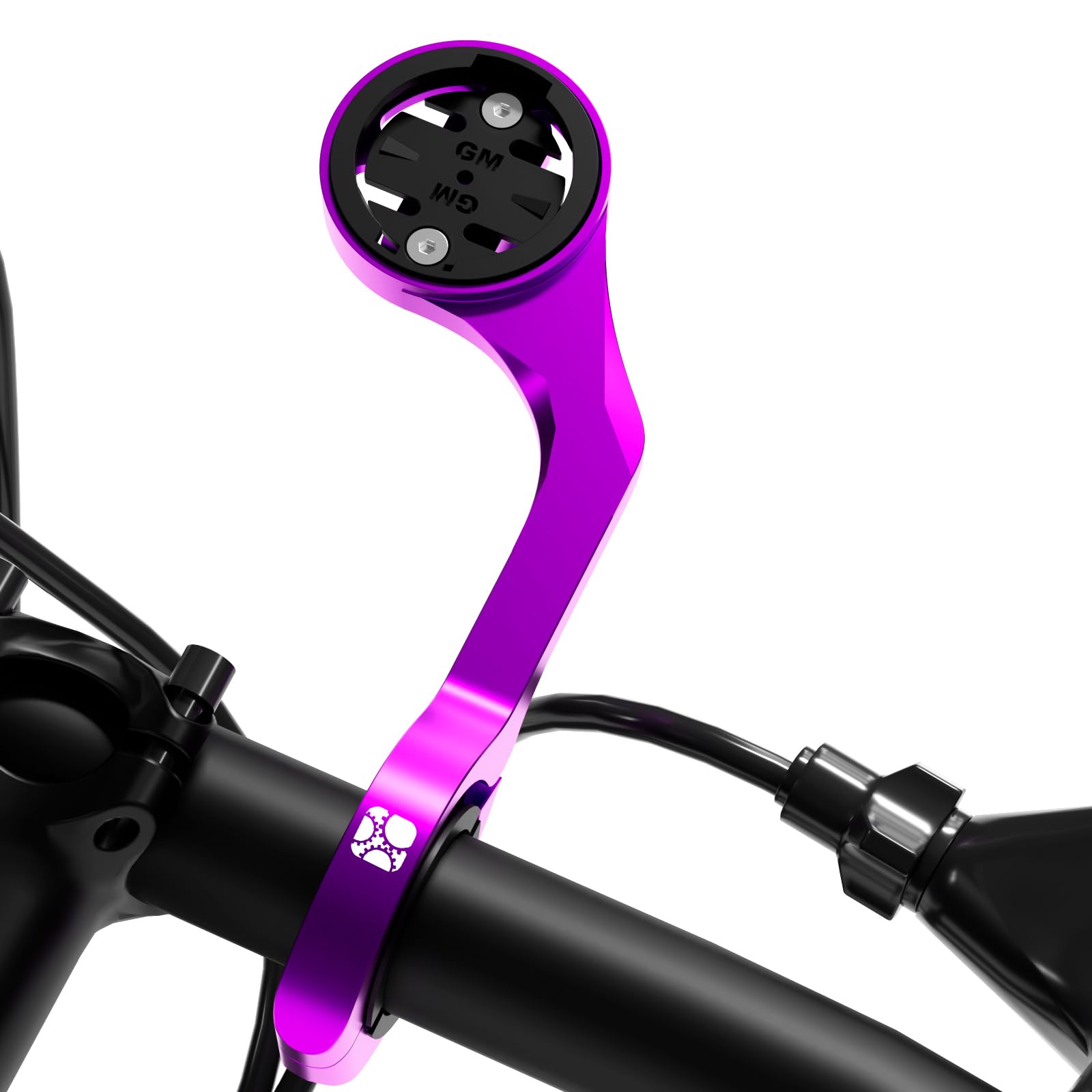 Out Front Mount for Garmin Edge Explore, Lightweight Aluminum Alloy Bicycle GPS Computer Mounts, Flashlight and Action Camera Extended Install, Combo Compatible with Bryton, Wahoo, and CATEYE Purple