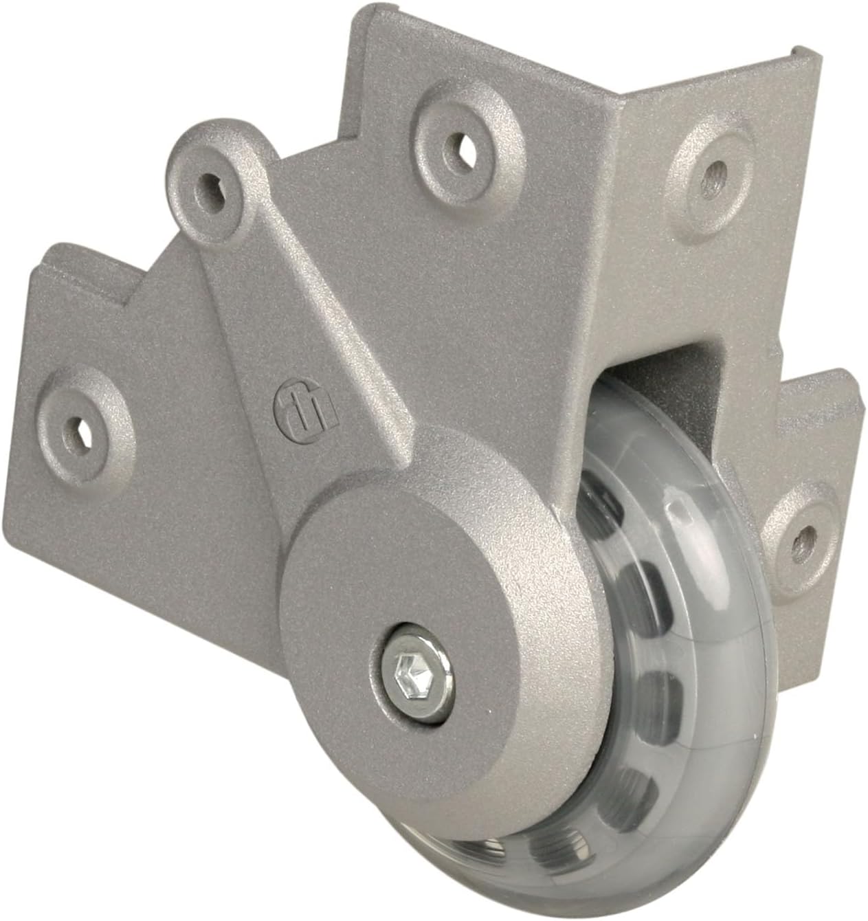 Adam Hall Hardware 37451 S - Recessed Corner Castor with soft Wheel 75 mm