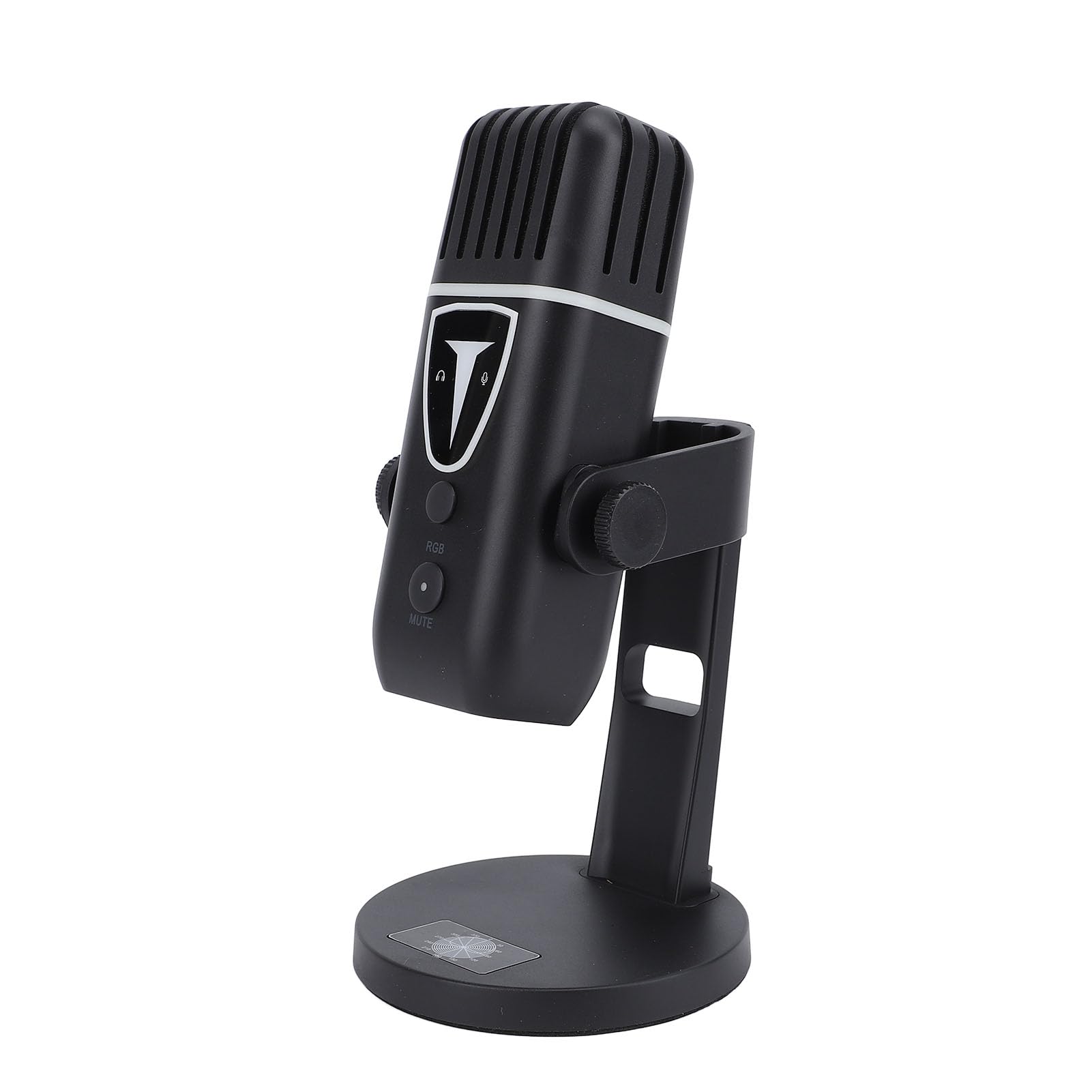 Mikrofon do Gier Mini USB, Mikrofon do Komputera Gier, Komputerowy Mikrofon Pojemnościowy z Przyciskiem Wyciszania, Pokrętłem Wzmocnienia, Strumieniowej Mikrofon RGB do Podcastów