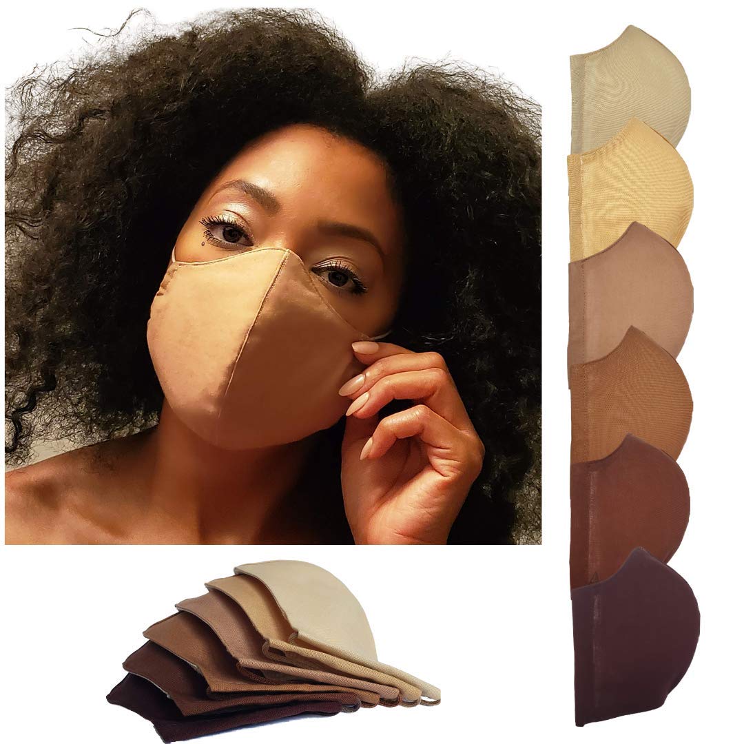Skin Tone Face Masks SINGLE/ 3 PACK, Cotton for Women, Men, Kids designer stylish