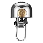 ROCKBROS Bike Bell Classic Bicycle Bell for Bike Ring Bell with Loud Sound Bells for Road Mountain Bike Handlebars Adults (Bright Silver)