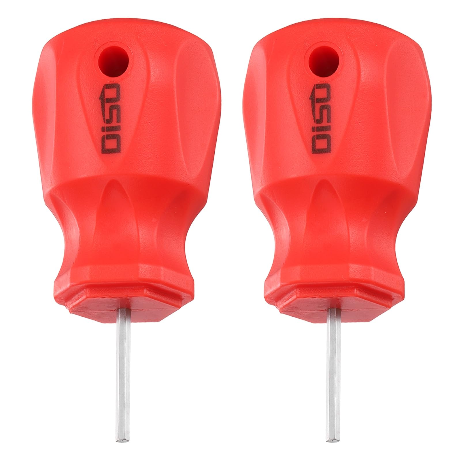 sourcing map 2pcs Small Hex Screwdriver 2.5mm 80mm Length S2 Steel Magnetic Head Metric Mini Flat Head Hexagon Screw Driver with Non-Slip Handle for Tight Spaces Hand Tools, Silver