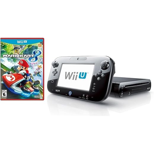 Nintendo Wii U Console Mario Kart 8 Deluxe Set with 32 GB Storage - Black