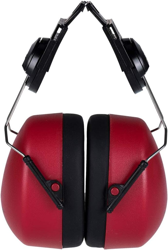– Portwest Clip-On Ear Protector, Size: One Size, Colour: Red, PW42RER