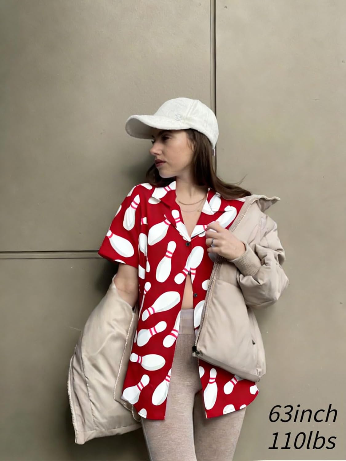 Bowling Shirts for Women Hawaiian Bowler Short Sleeve Button Up Shirt Casual Beach Summer Tee - Image 5