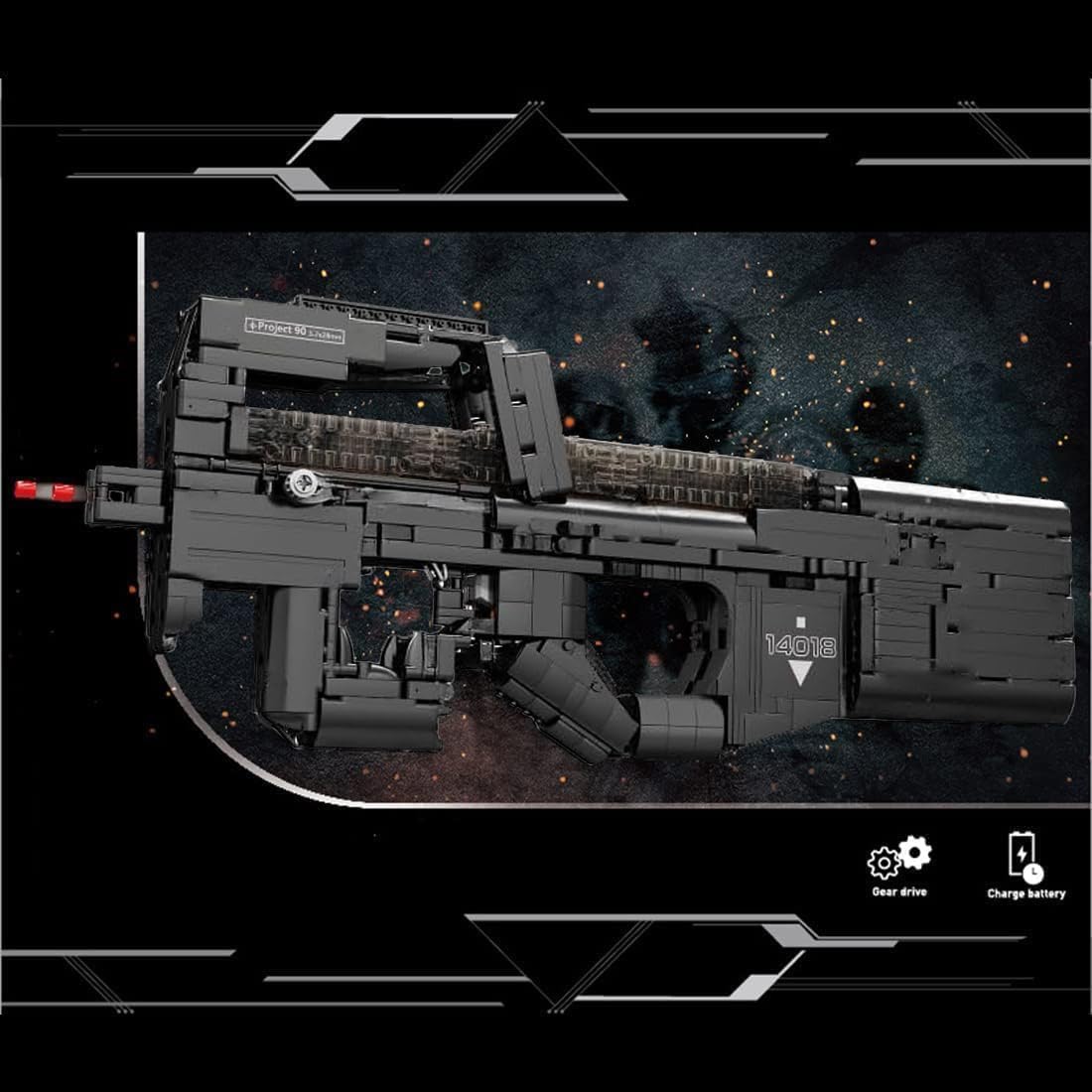 Amazon.com: FULHOLPE Gun Building Block, 1644+Pcs Manually Loaded