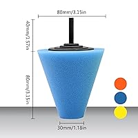 Vista 7 de Kit de pulido de aluminio de 5 piezas de bolas de pulido de espuma para taladros, ruedas de automóvil y pulidoras para el cuidado del automóvil