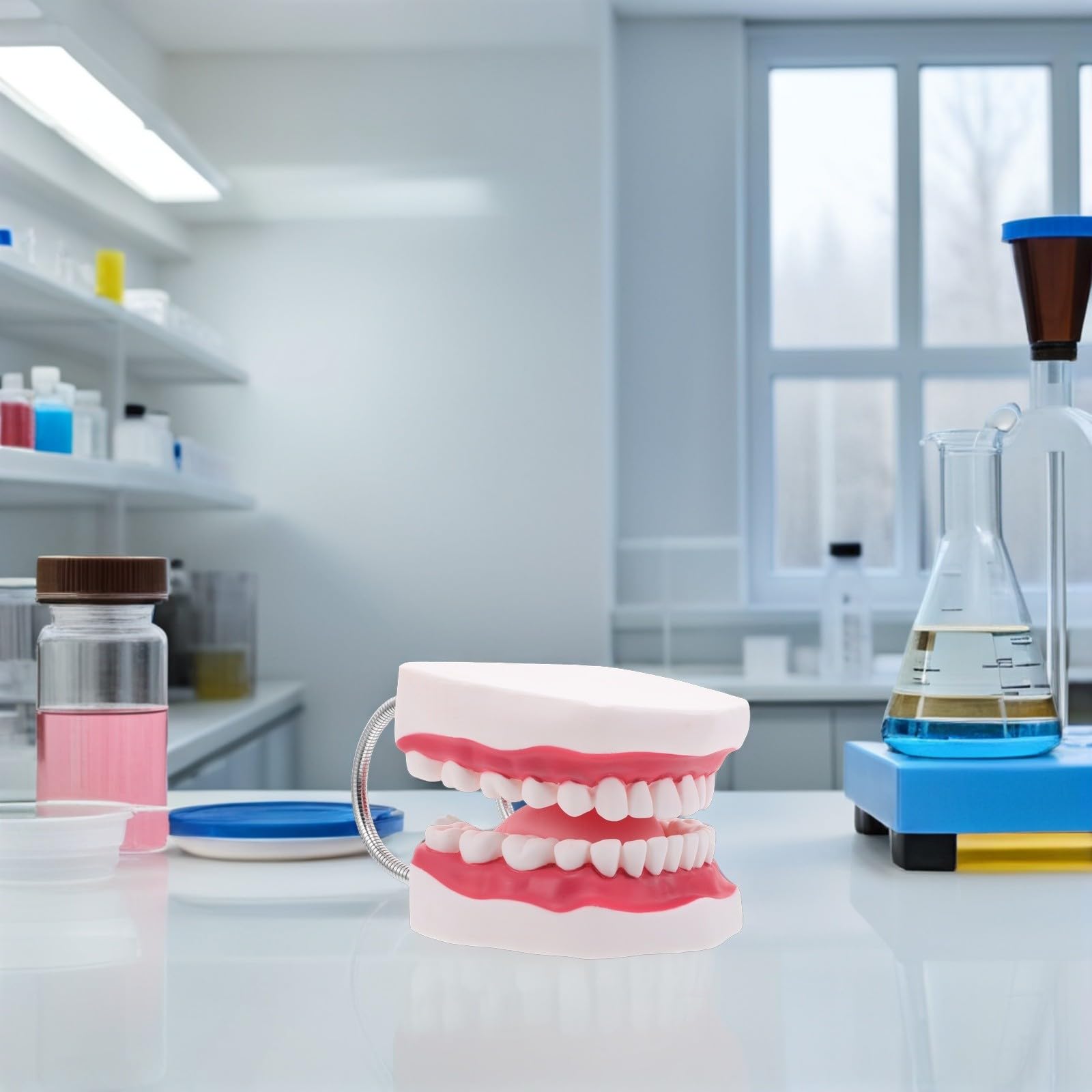 NUOBESTY Modello Di Denti Con Gengive e Lingua Per Formazione Odontoiatrica Modello Di Pratica Per Ragazza Di Denti Per Insegnamento Ortodontico