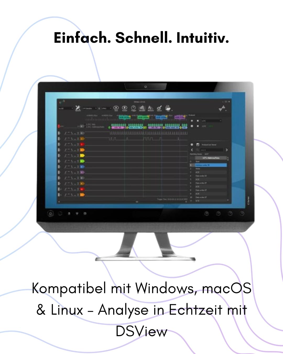 DreamSourceLab DSLogic U2Basic – 16-Kanal USB 2.0 Logikanalysator, bis zu 1 MHz Abtastrate, 64 Mbit Speicher, 16 G Stream-Tiefe, einstellbarer Schwellenwert, Aluminiumgehäuse, DSView-kompatibel