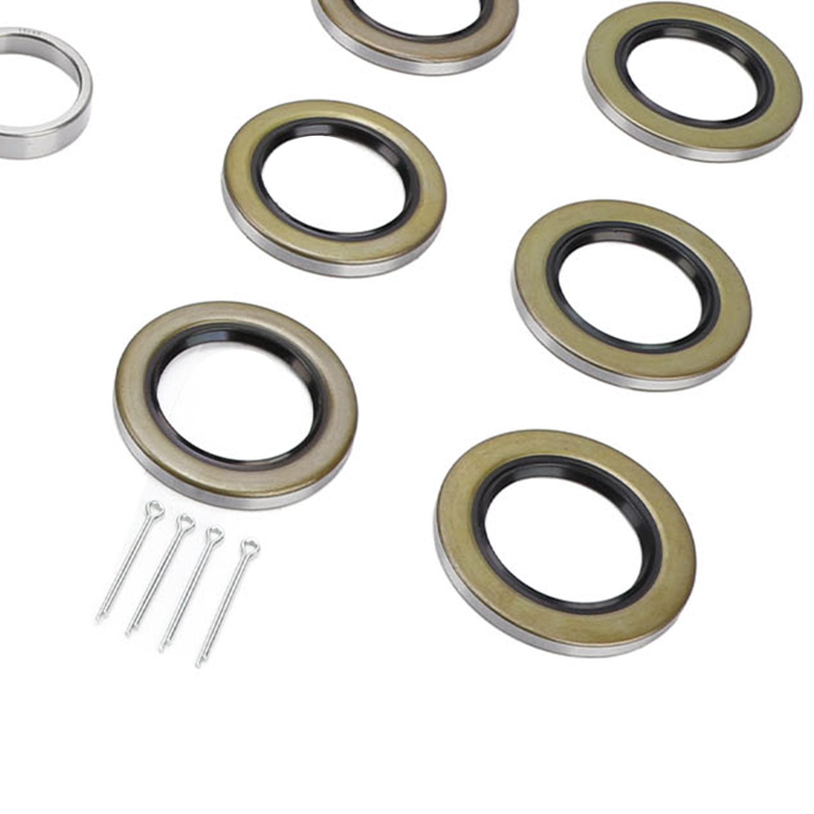 Yctze Kit Cuscinetto Assale per Rimorchio in Lega di Acciaio Ad Alta Resistenza all'Usura Gabbia in Acciaio Stampato a Rotazione Silenziosa Assali da 6000 7000 LB Kit Ruota con