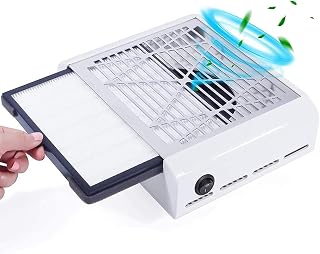 40W Nail Dust Collector Machine Nail Dust Vacuum Cleaner with Powerful Suction Extractor Fan for Manicure, Professional Nail Filter for Nail Art, Home Salon Use