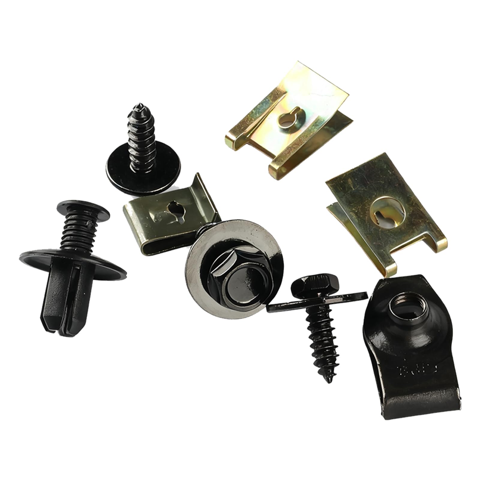Set di bulloni per carrozzeria da 80 pezzi, clip di fissaggio, kit di dadi e bulloni