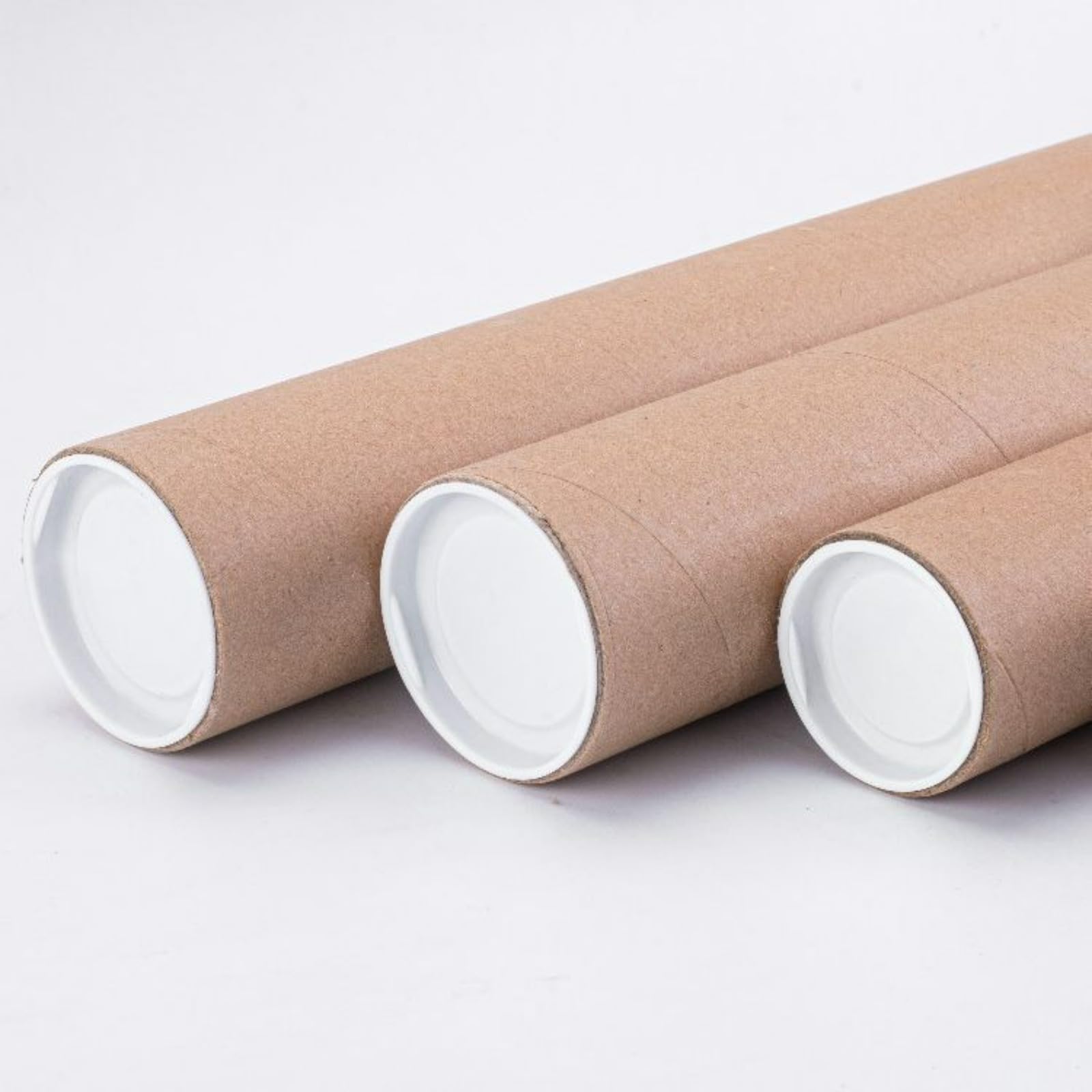 Paquete de 12 Tubos de EnvíO con Tapas para EnvíO por Correo para Empaquetar Carteles,Tubo de CartóN de Tubo de PóSter