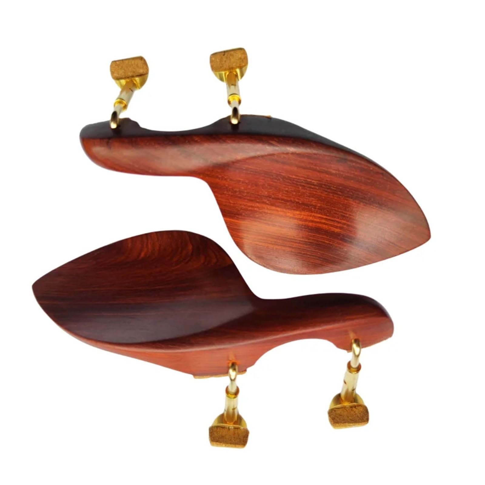 Mentoniera for violino in legno di rosa naturale 2 pezzi 4/4 parti a vite di installazione a grandezza naturale