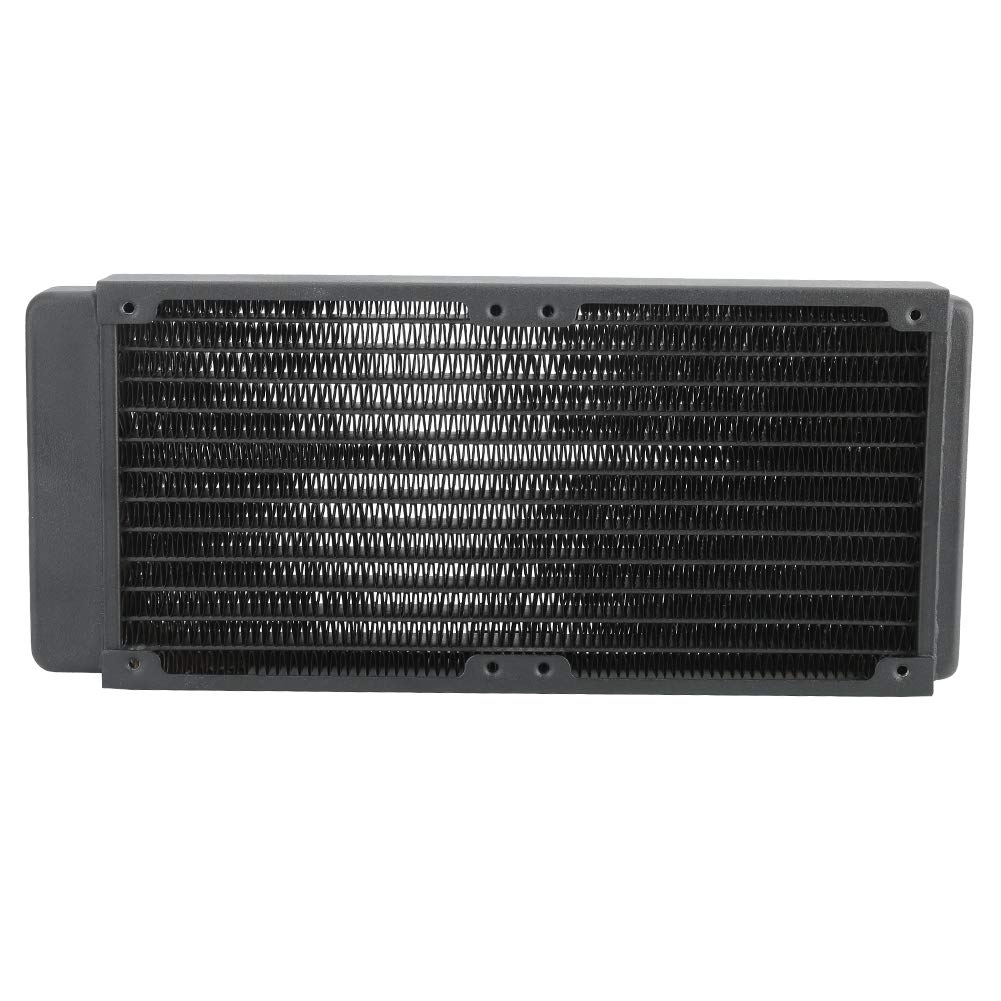 Radiatore in Rame per Raffreddamento Ad Acqua con Filettatura G1/4 per Computer con 12 per Un'efficiente Dissipazione del Calore per PC da Gioco, Design Durevole in Ottone e Acciaio