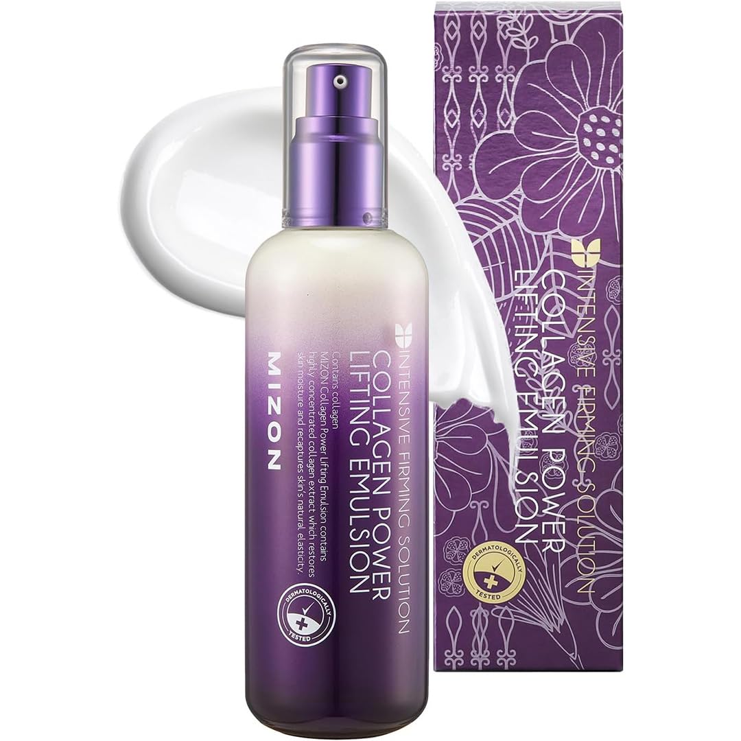 [Mizon] Emulsione viso Power Lifting al Collagene (120 ml) idratante, rivitalizzante, tonico skin booster per pelli secche e invecchiate (Collagen Power Lifting Emulsion)