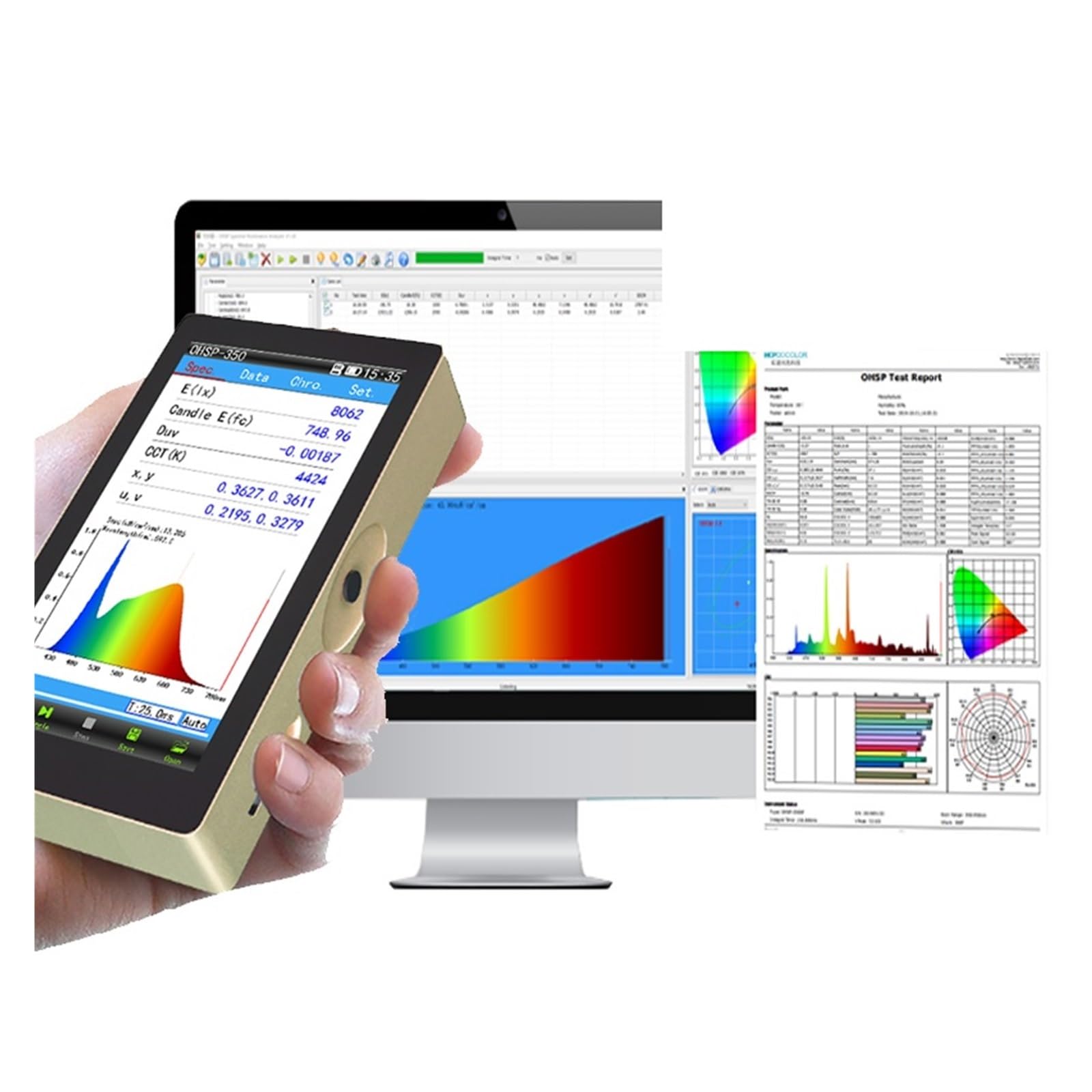 Colorimeters, 350 Handheld Spectrometer for Accurate Light Measurement and Analysis