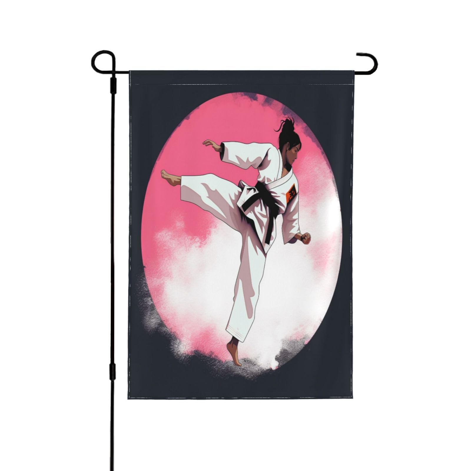 Drapeau de jardin Taekwondo grand format 71x101 décoration extérieur patio
