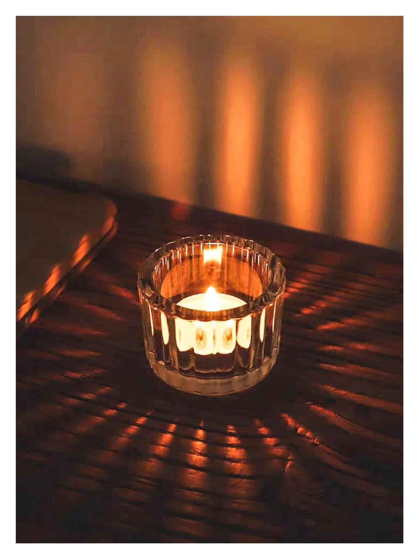 Porta Tealight in Vetro Portacandele in Vetro Trasparente da 3 Pezzi, Piccolo centrotavola for Candele, Decorazioni for la casa for Matrimoni, Feste e Compleanni.