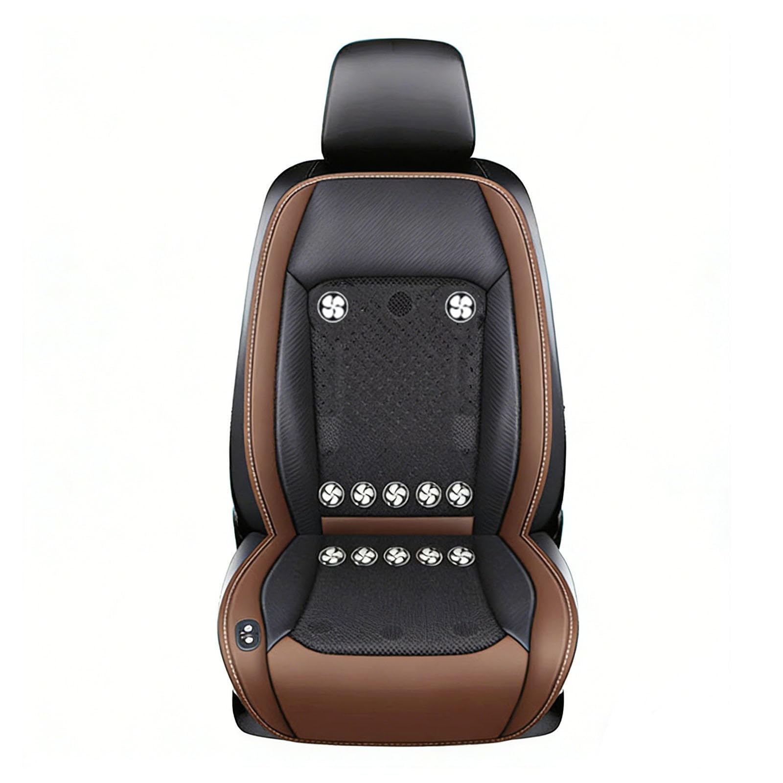 LRF-yxkj Ventilated Car Seat Cover 12V-24V 3 Cooling Air Speeds Car Seat Covers for Ventilated Seats for Cars,Suv,Sedans and Pick-Up Trucks,Brown-12V12Fan
