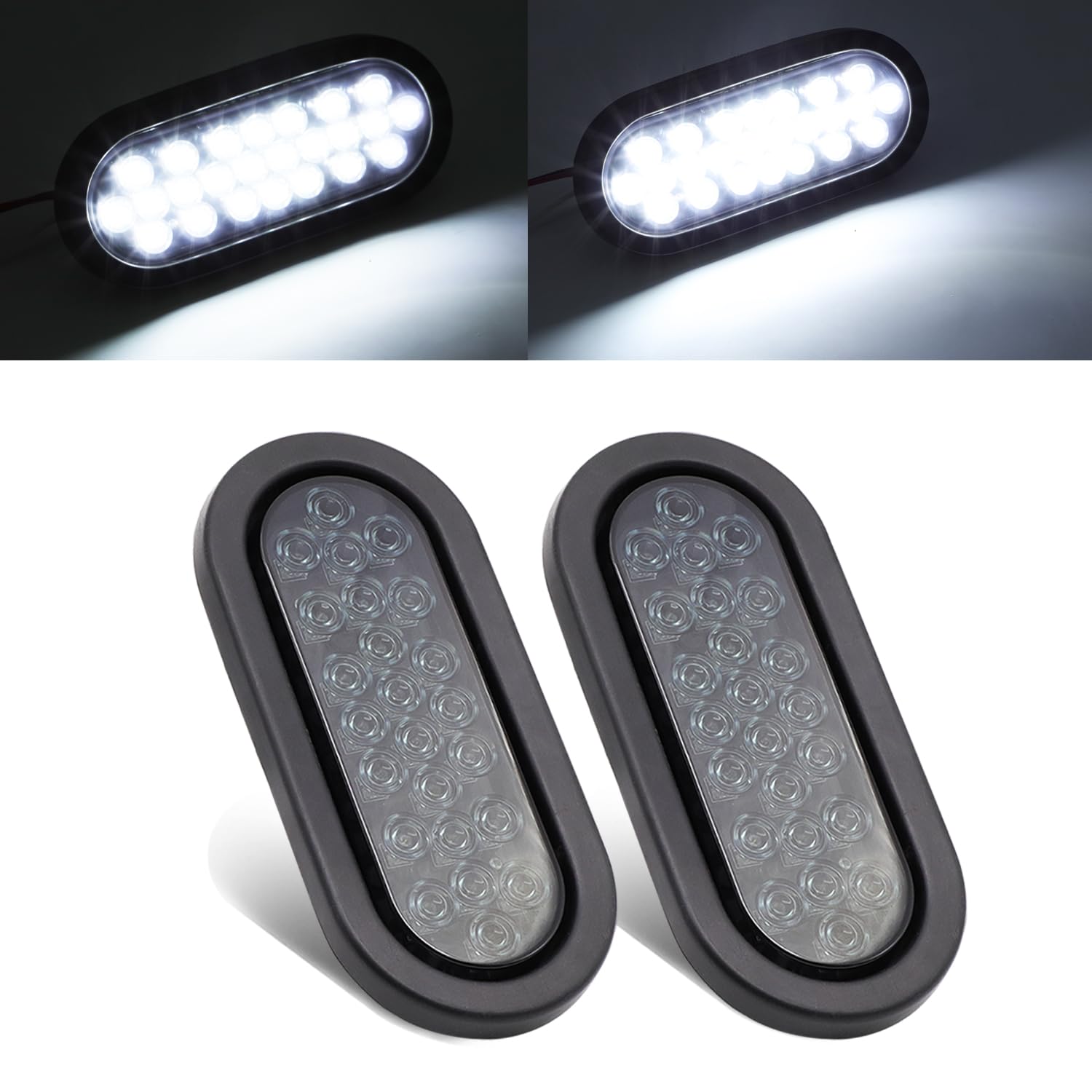 Amazon.com: Ledvillage (2 Pcs Smoked Lens White 6 Inch Oval