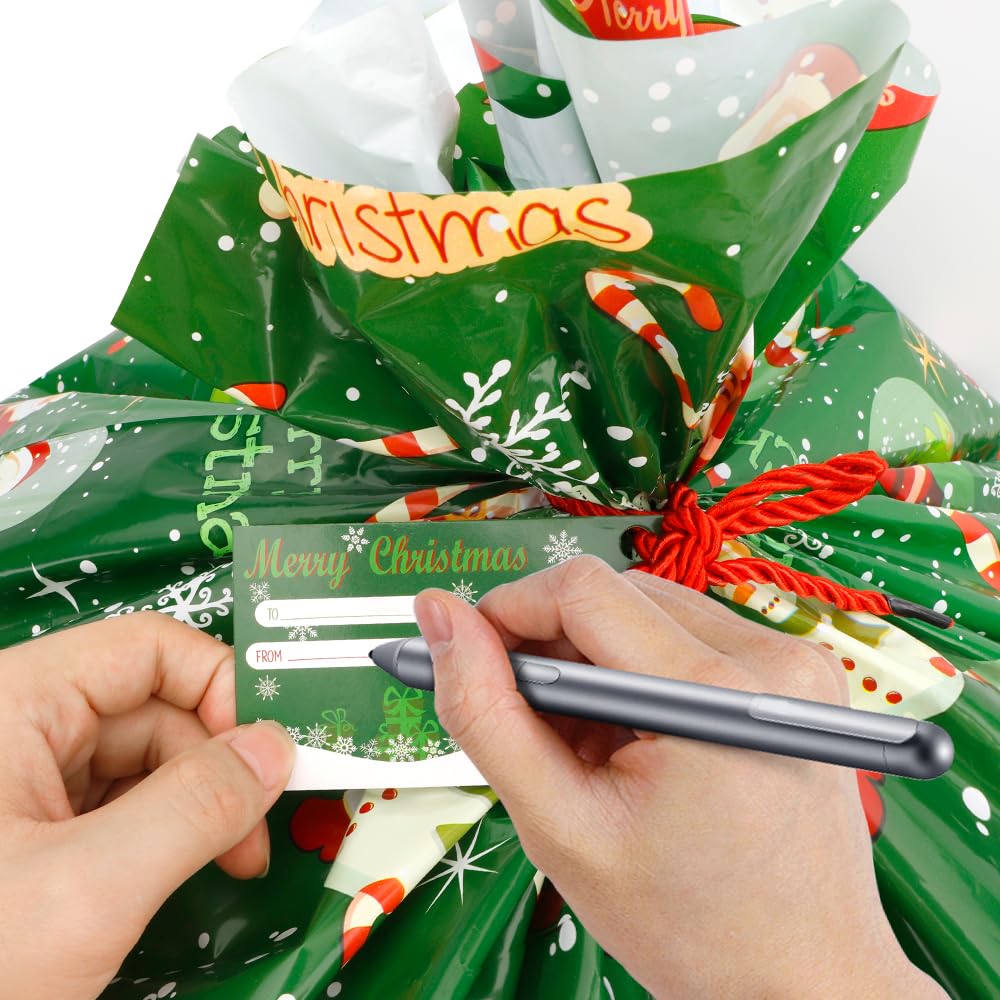 QIHOMPIB 2 bolsas de regalo de Navidad extragrandes de 48 x 36 pulgadas, bolsas de regalo grandes de Navidad para regalo de Navidad, bolsas de regalo gigantes de plástico de gran tamaño para grandes