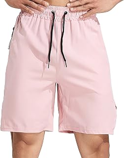 Mens Athletic Shorts Elasticated Waist Quick Dry Gym Training Shorts Comfy Soft Weightlifting Shorts Outdoor Walking Shorts with Pockets