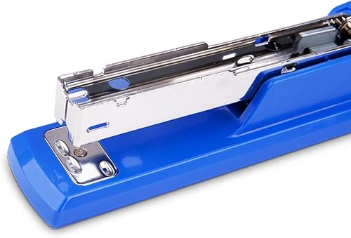 Miniatura 7 de Engrapadora de oficina de escritorio con 2000 grapas, engrapadora de media tira, capacidad de 20 hojas, capacidad de 100 grapas (blanco)