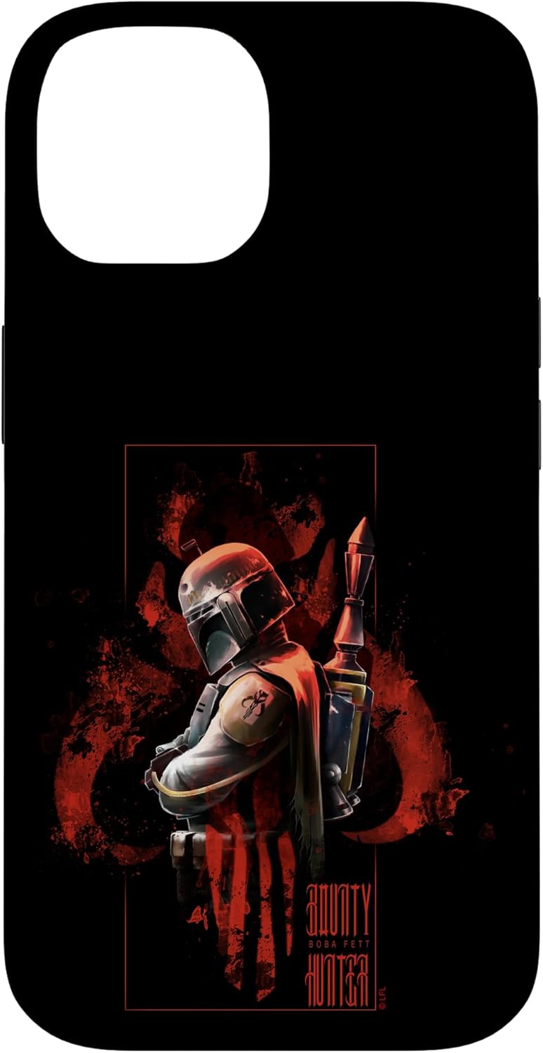 iPhone 15 Star Wars Boba Fett Bounty Hunter Red Hue Case