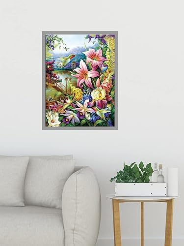 Miniatura 3 de PJOESL Kits de pintura de diamantes para adultos  Arte de diamantes de colibrí DIY 5D taladro redondo completo diamantes de imitación arte y