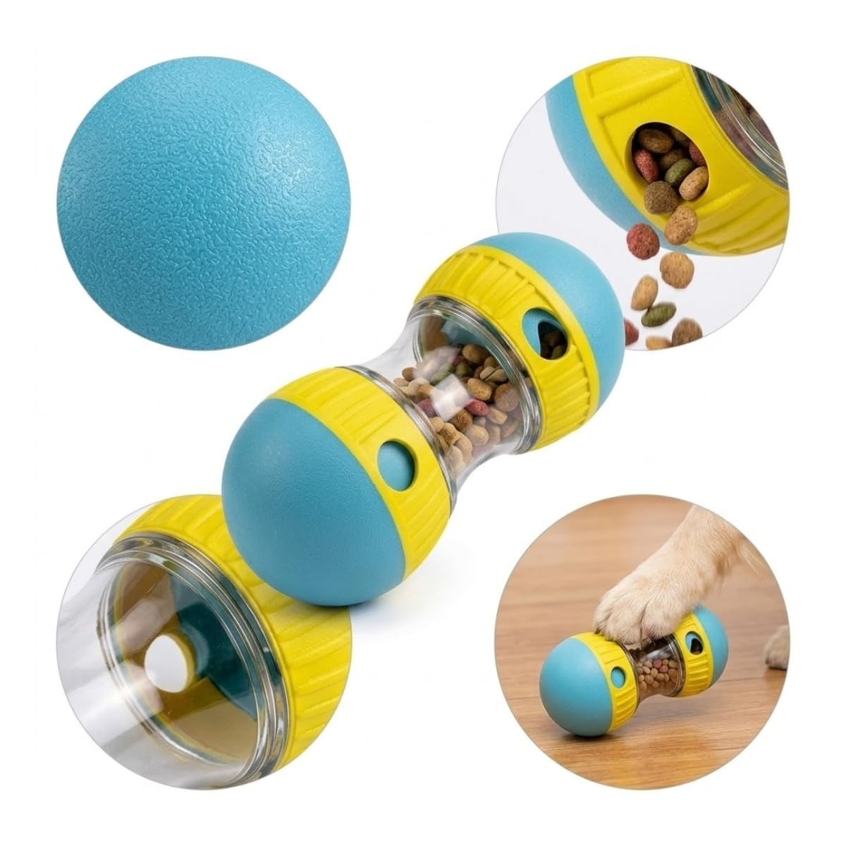 LIFORT Juguete Interactivo para Perros y Gatos Pequeños y Medianos - Dispensador de Premios y Comedero Lento. Rompecabezas de Estimulación Mental Antiestrés, Reduce Aburrimiento y Ansiedad