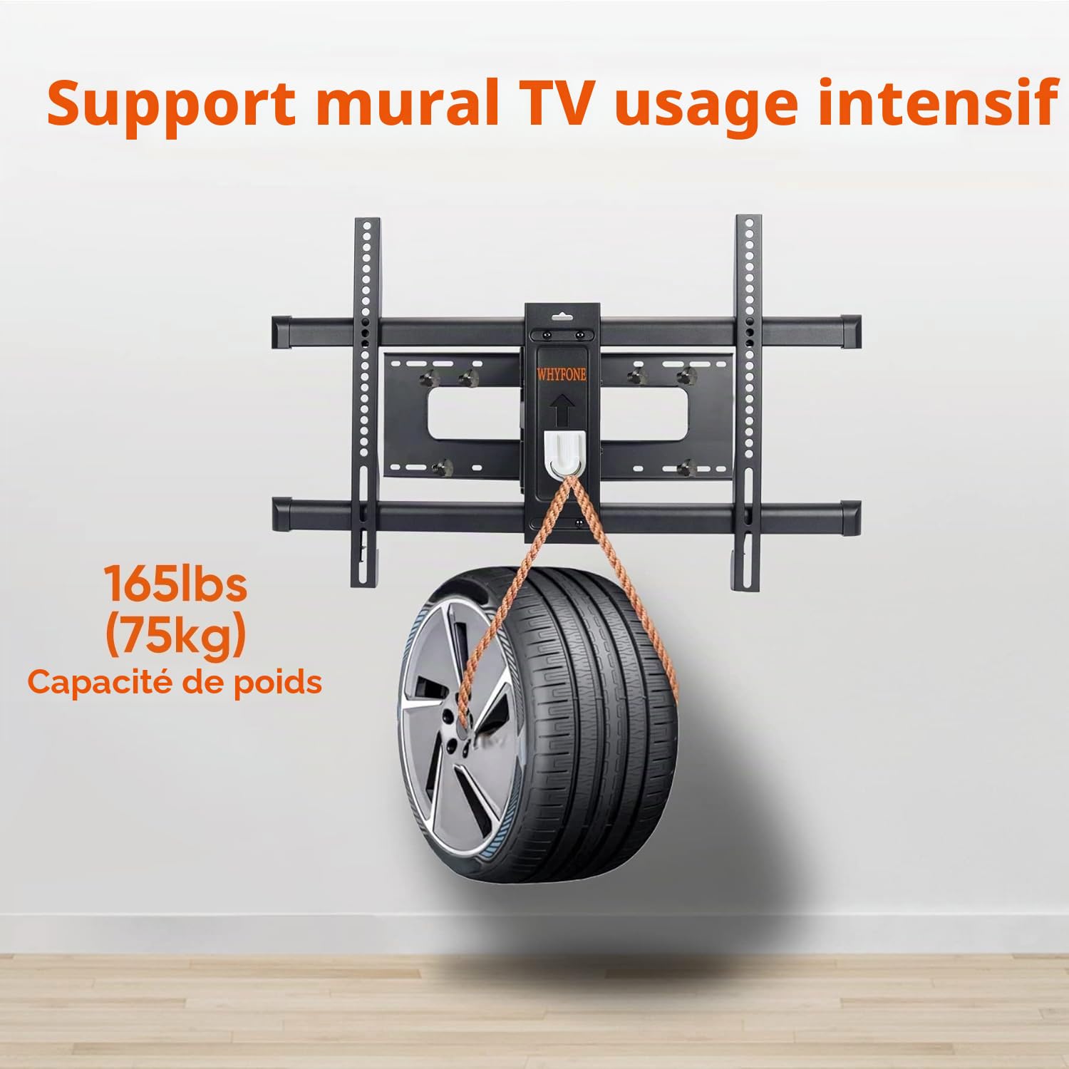 Support Mural TV pour Télévision Plat et Incurvé 50-90 Pouces