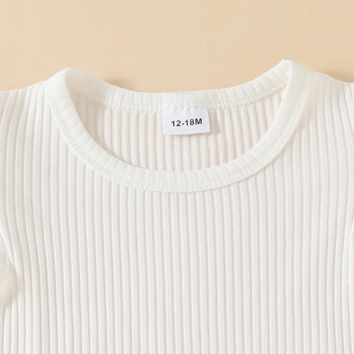 Conjunto Ropa de Verano para Bebé Niña Top de Canalé con Volantes+ Estampado de Margaritas Pantalones Cortos con Peto Bretelles Adorable Infantil Trajes - 5