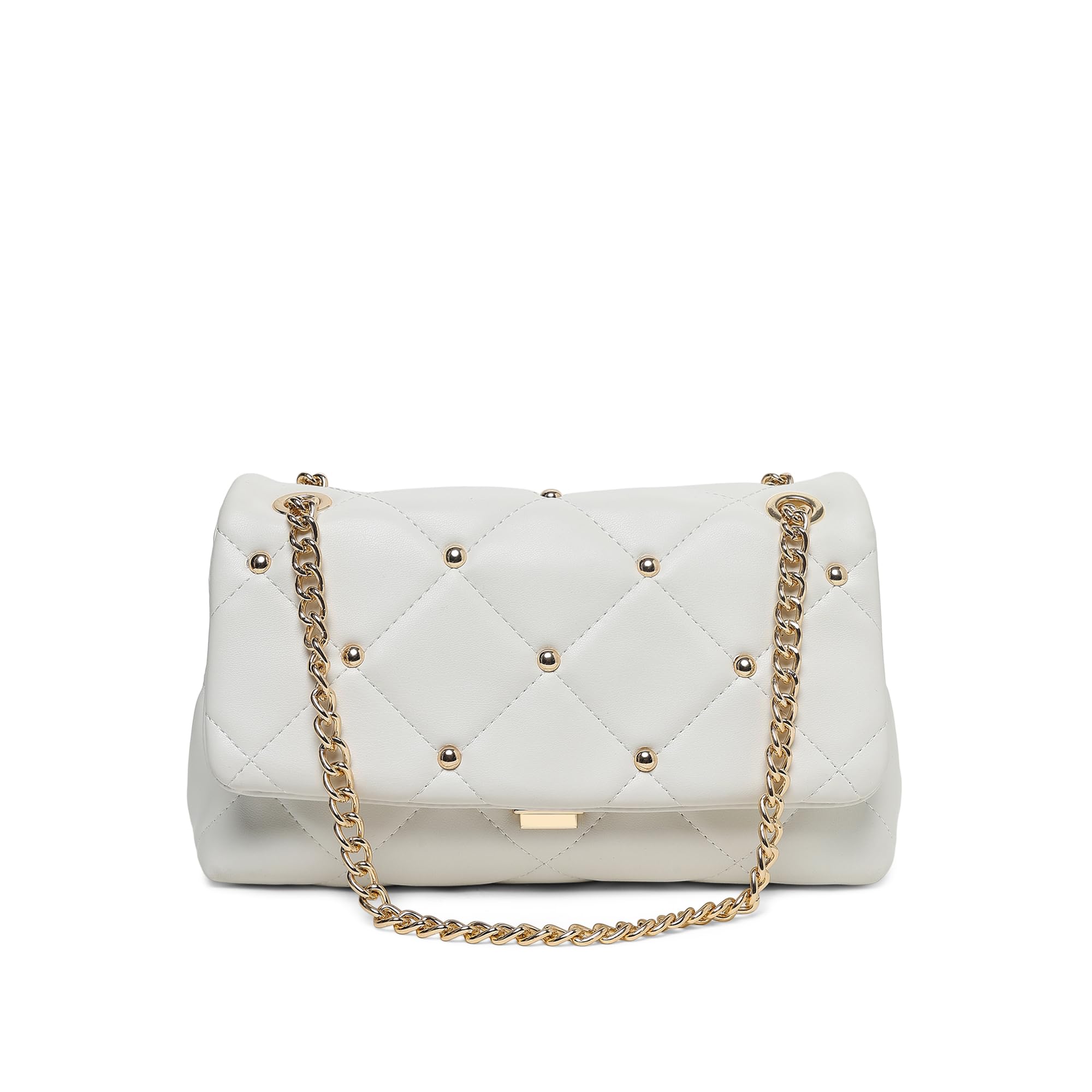 London Women's Chancery Sling Bag|Chain Strap|Quilt Finish|Flap Closure|Sling Bag for Women|Ladies Purse|Gift for Women-image-27