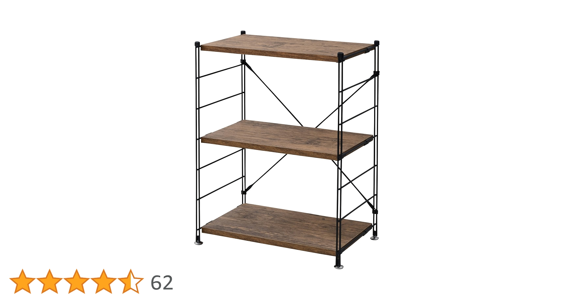 美品(組立のみ)◎山善 ウッドシェルフ 3段 アンティークブラウン 山善(YAMAZEN) ウッドシェルフ 3段 アンティークブラウン 幅85.5