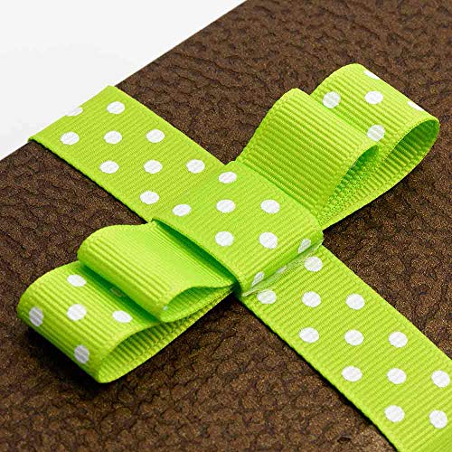 Yama Polka Dot Grosgrain Ribbons Set - 3/8'' 40 Yards For Christmas Gift Ribbon Wrapping, Hair Bow Accessories Diy, 20X2Yd Swiss Dot Fabric Ribbon #TOP6