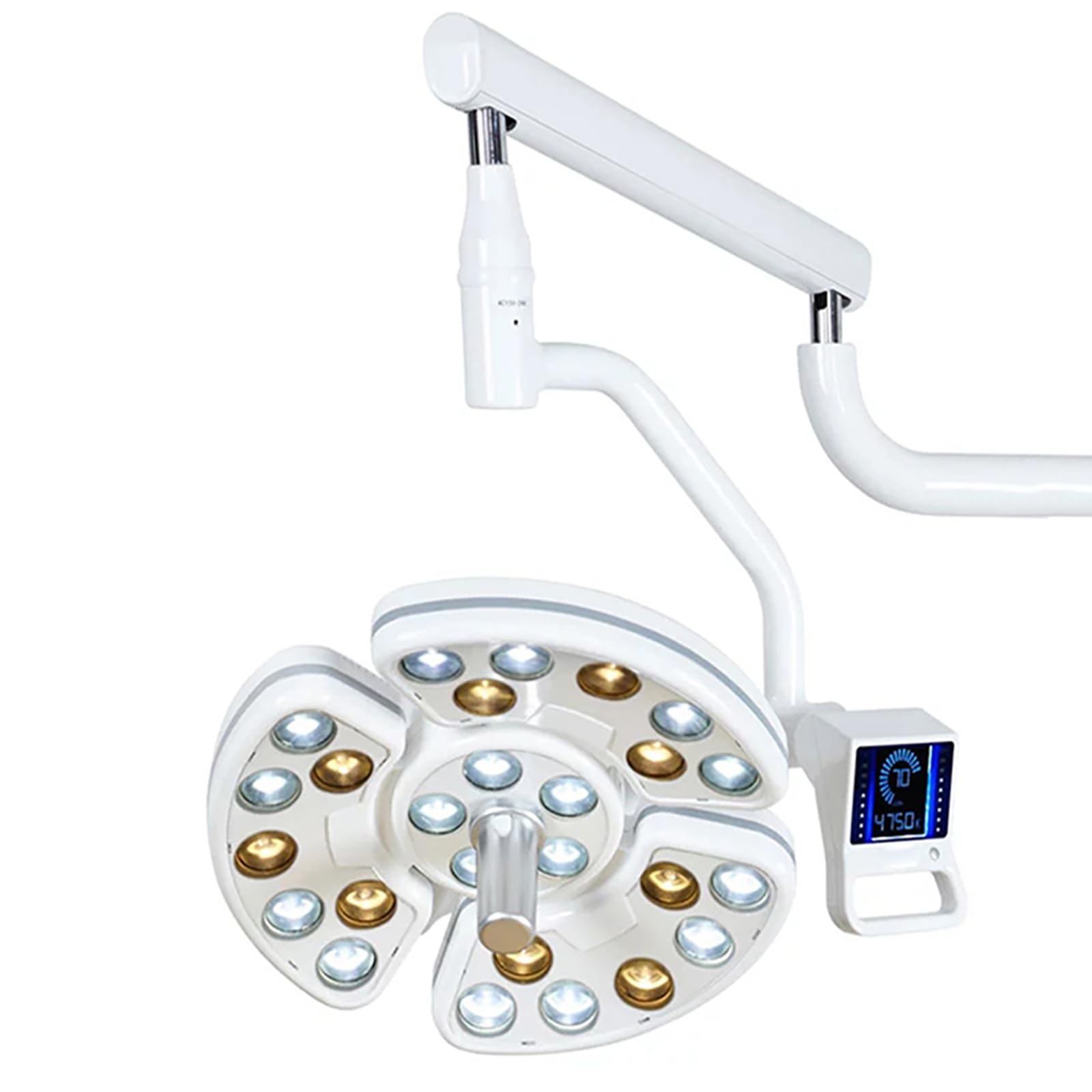 Lampada senza ombre dentali, luce LED per esami medici con 26 lampadine LED, temperatura di colore regolabile, per ospedali e strutture mediche