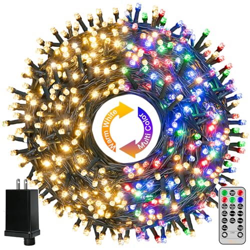 Ollny Christmas Lights, 210FT 640LED Color Changing Christmas Tree Lights with 11 Modes Remote Control, Outdoor Christmas Lights for Outside Indoor Patio Weddings Xmas Decorations