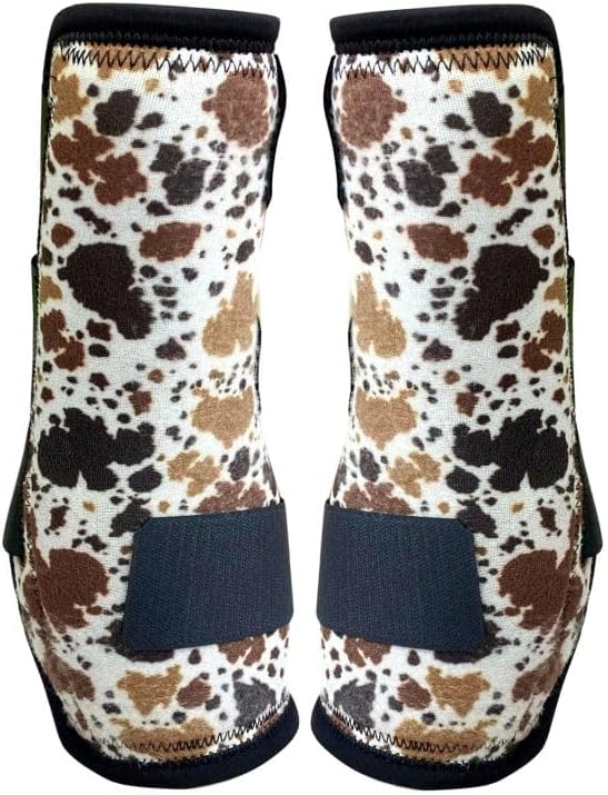 Showman Cow Print Elite Equine Sport Medicine Boots