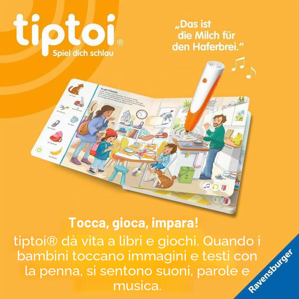 Ravensburger Tiptoi Starter Set 00112: Libro con Penna e Illustrato Search And Discover My World - Giochi educativi per Bambini dai 2 Anni - Giocattoli a Partire dai 2 Anni