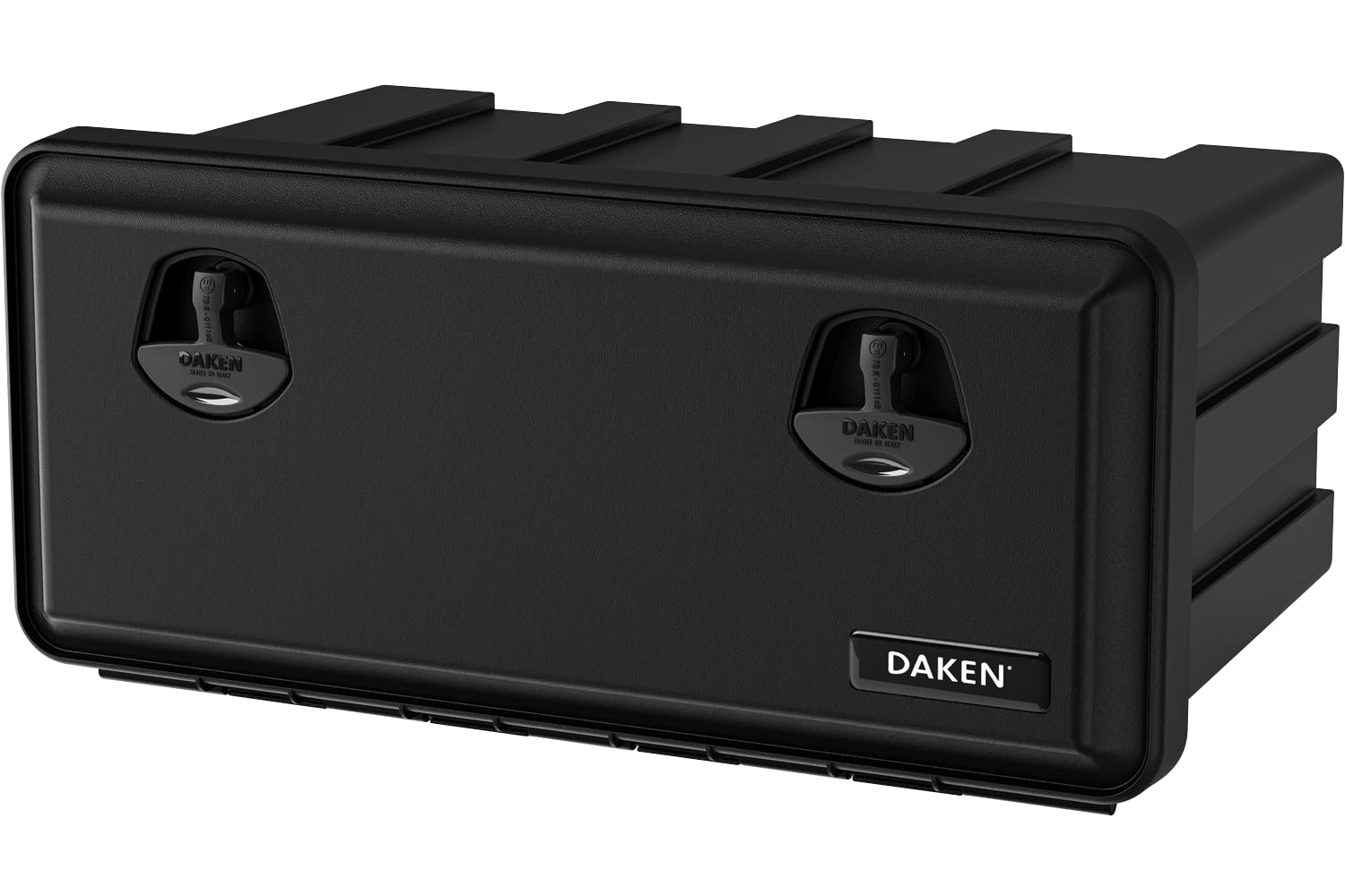 DAKEN Werkzeugkasten JUST 81106 Unterflurbox 750x350x450mm 75l für LKW Anhänger Transporter Nutzfahrzeuge Auflieger schlagfest wasserdicht Schwarz inkl 4 Schlüssel