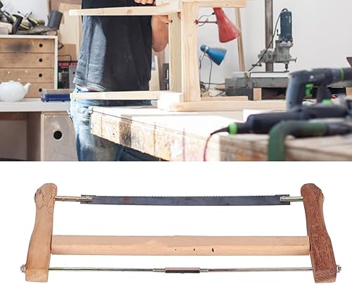 Miniatura 5 de Sierra de marco, sierras de mano de madera de teca, herramienta de corte de madera para cortar madera (grande (22.835 in))