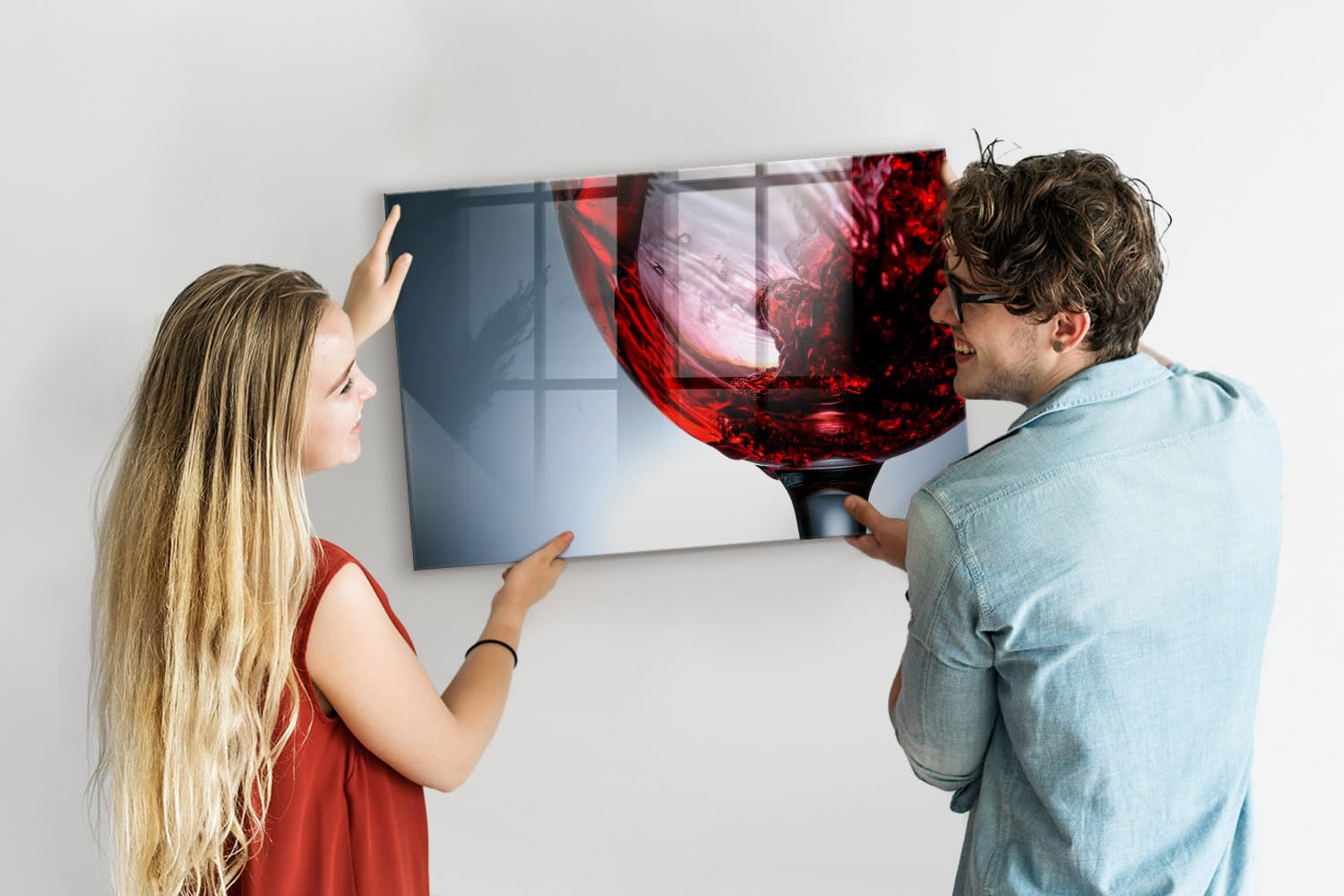 Menú y Pizarra Magnética para Restaurantes y Cafeterías 90x60 Copa de vino | Tablero Imantado | Cristal Templado | Mural de Pared | Placa de Acero | Cartelera Informativa | Organizador de Tareas