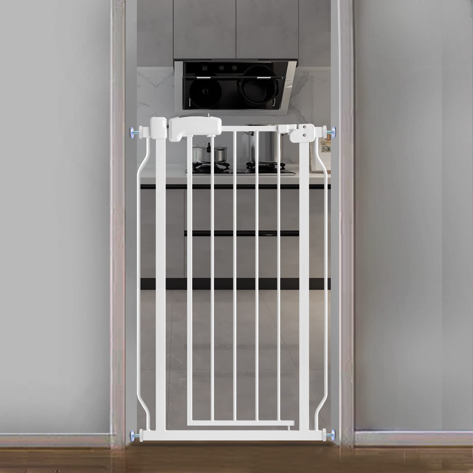 COSEND Extra Tall Narrow Baby Gate 37.4" Small Narrow Dog Gates for The
