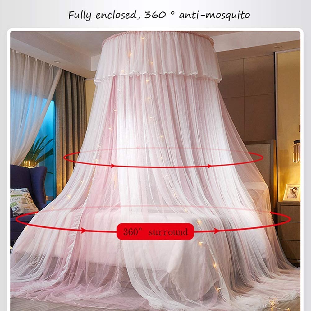 Prinzessinnen-Betthimmel, Spitzennetz, Dekoration, Bett, Hängezelt, rund, Kuppel, Bodenbett, Vorhang für Damen, Schlafzimmer, Bettnetz