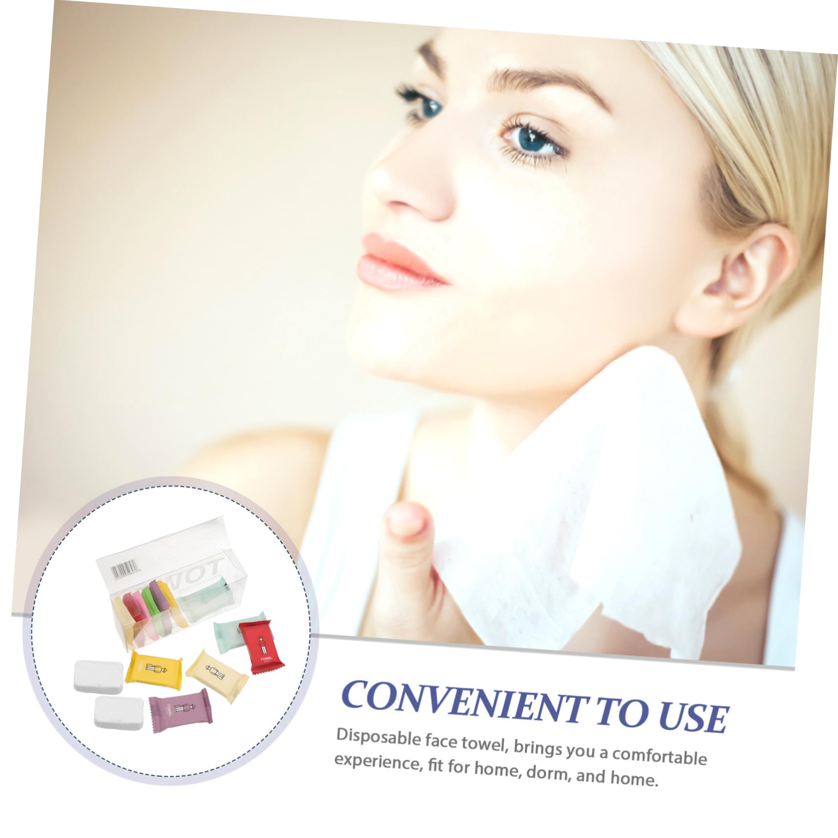 VALICLUD 14Pcs Compressed Towels Disposable Face Towels for Travel Outdoor Use and Skin Friendly High Absorbency Individually Wrapped