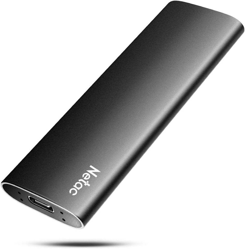 Netac Portable SSD 1TB USB 3.2 Gen 2 (10Gbps, Type-C) External Solid ...