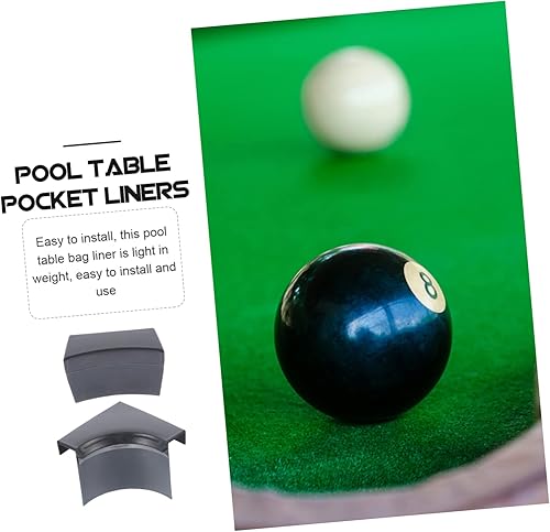 Miniatura 4 de 2 juegos de bolsillos para mesa de billar, forro para agujeros de mesa de billar, forros de esquina de repuesto para mesa de billar, forros de