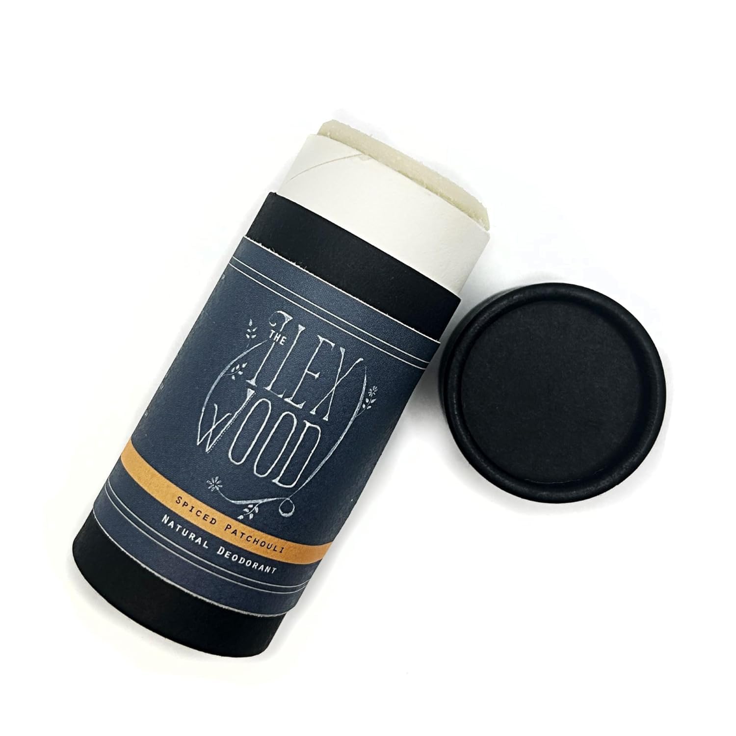 The Ilex Wood - Déodorant naturel boisé au patchouli épicé - 70 ml. Dans un tube en carton écologique, végétalien, sans plastique, sans alcool, sans toxines, sans sels d'aluminium et sans cruauté